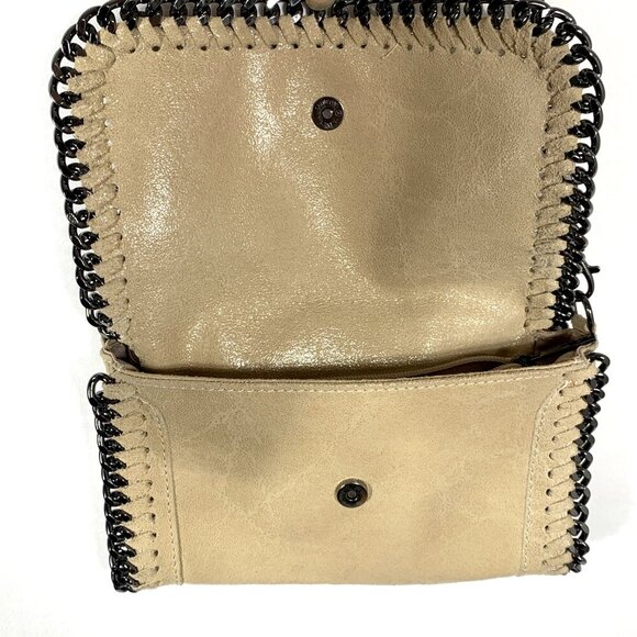 Sofia Purse Women's Beige Crossbody Chain Boho Rocker Shoulder Bag Italy - Picture 3 of 7